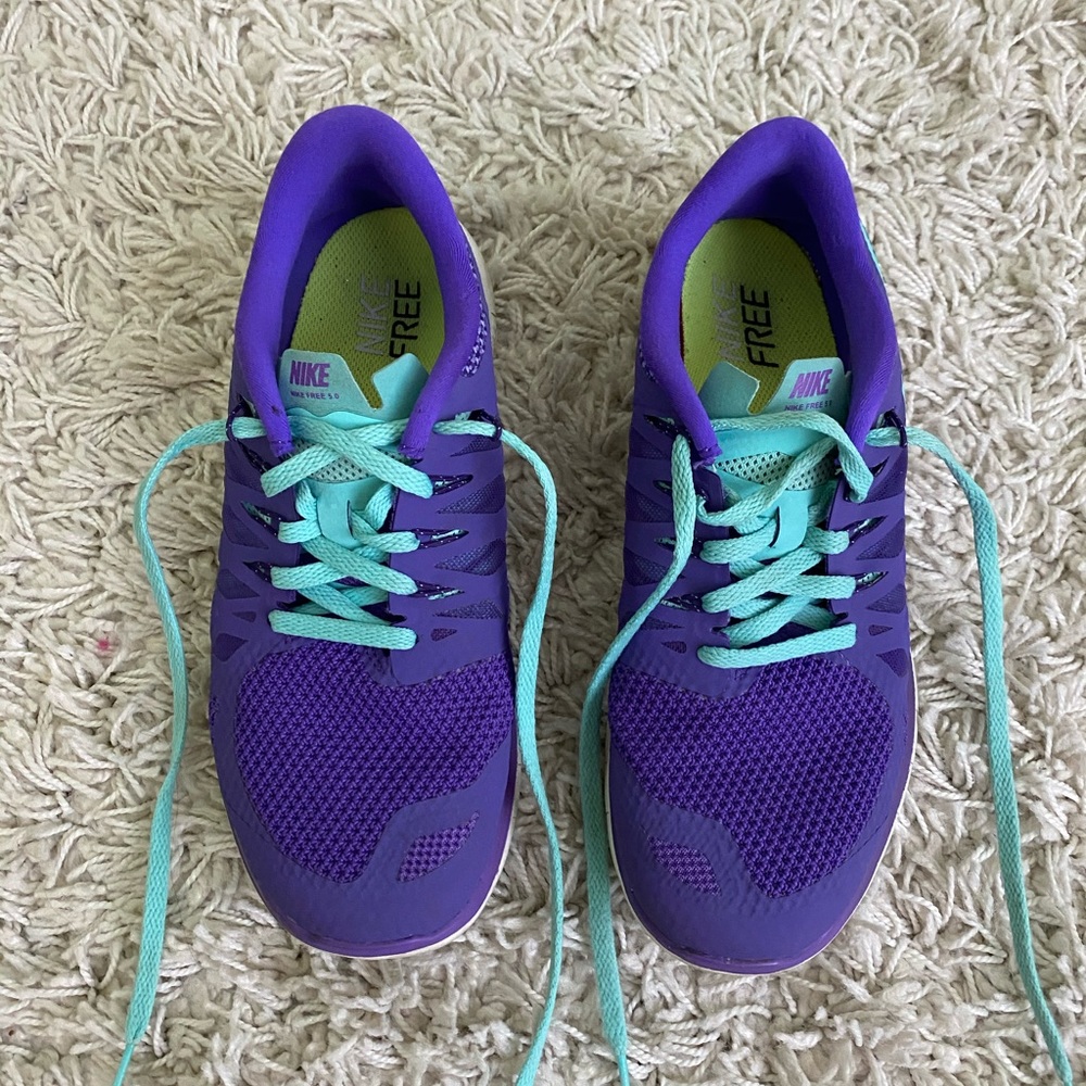 Purple and Blue Nike Free Runs LIKE NEW